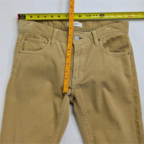 MOUSSY VINTAGE Ailey Corduroy Pants 27 Slim Ankle Tan Khaki Japan Cotton - Picture 8 of 11